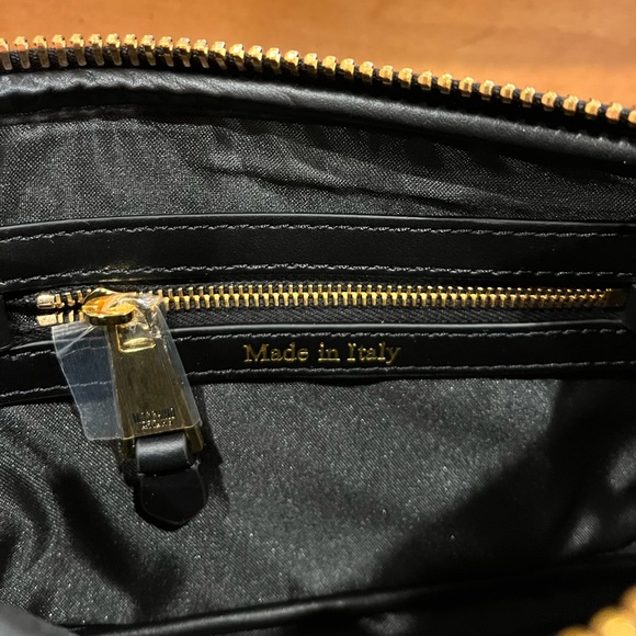 NWT Moschino Logo-print Zipped Chain Shoulder Bag - Picture 11 of 15